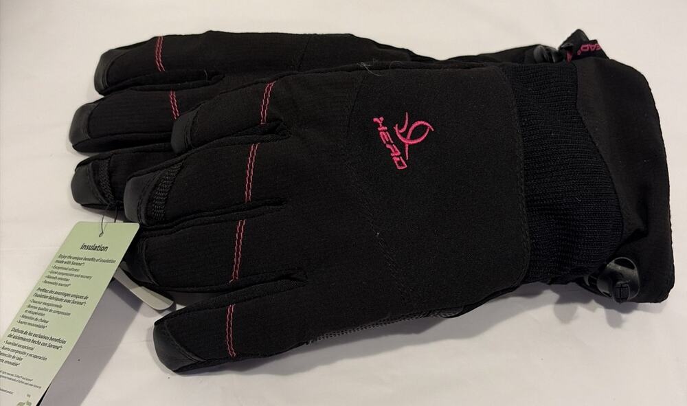 Head Women’s Size Large BLACK Snowboard Ski Gloves NWT